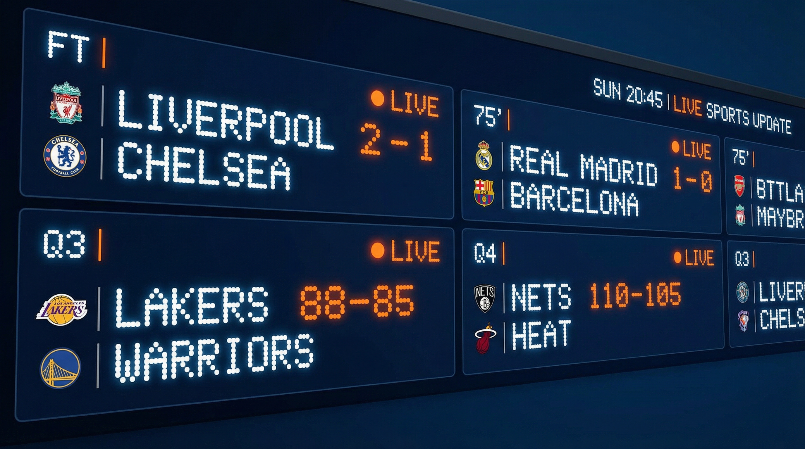 即时比分数据界面